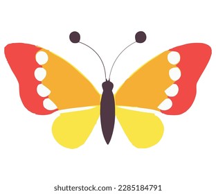 Add a pop of color to your project with this stunning colorful butterfly vector art. Perfect for nature-themed designs, coloring books, and more. High-quality and easily editable. Get yours now