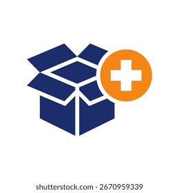 Add Product Icon color glyph Vector Illustration