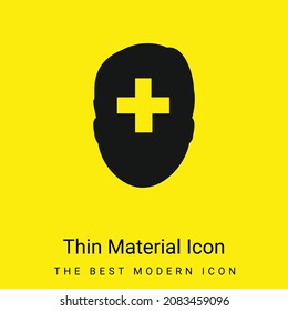 Add Profile User minimal bright yellow material icon