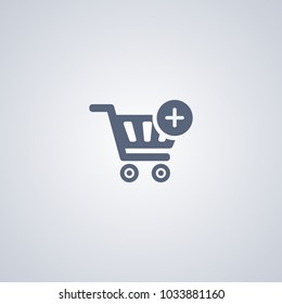 Add purchase icon, vector best flat icon on white background , EPS 10