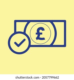 Add or Recharge British Pound Digital Money Icon. Can be used for web, mobile, infographic, and print