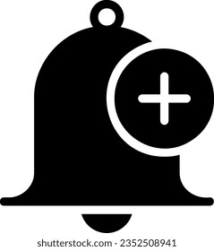 add reminder glyph icon illustration vector