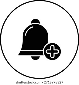 Ícone de vetor Adicionar lembrete. Pode ser usado para impressão, aplicativos móveis e da Web.