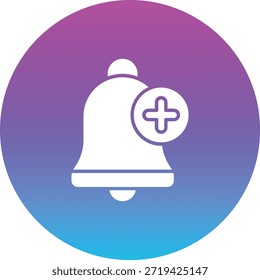 Ícone de vetor Adicionar lembrete. Pode ser usado para impressão, aplicativos móveis e da Web.
