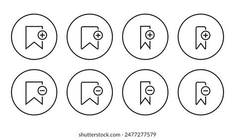Add and remove bookmark icon set on circle line