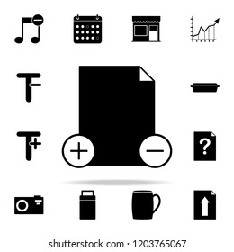 add and remove document icon. web icons universal set for web and mobile