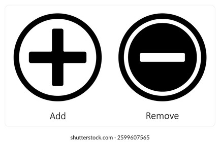 Add and Remove icon concept