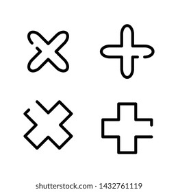 Add remove one line icons