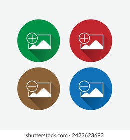 Add and Remove Photo Icon, Modern Vector Illustration Icon Collection