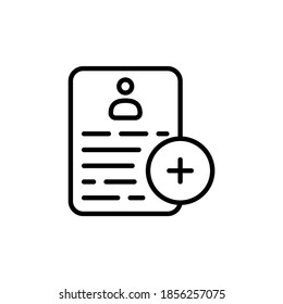 Add Resume icon in vector. Logotype