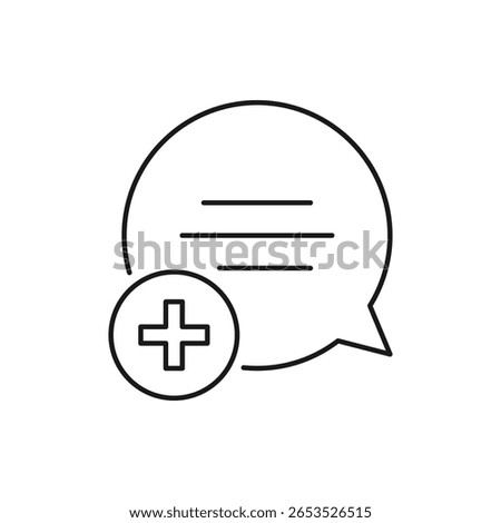 Add review, input comment icon design isolated on white background. Vector illustration