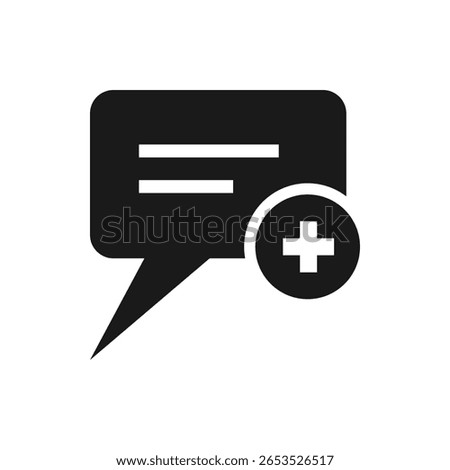 Add review, input comment icon design isolated on white background. Vector illustration