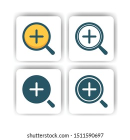 add search icon  for mobile, web, and presentation with flat color vector illustrator