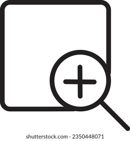 Add Search Text Outline Icon