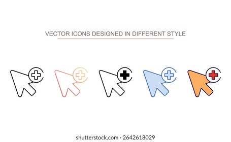 Add Selection icon design with white background stock illustration
