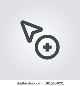 add selection Icon. add selection  symbol isolated on Gradient background. Vector Illustration