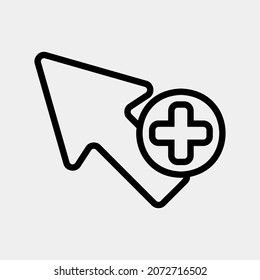 Add selection icon vector illustration in line style, use for website mobile app presentation
