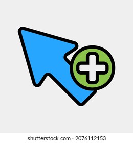 Add selection icon vector illustration in filled line style, use for website mobile app presentation