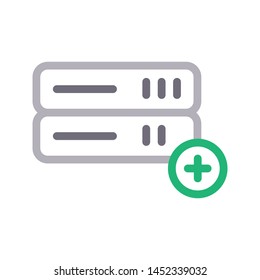 add server colour line vector icon