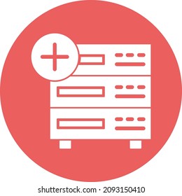Hinzufügen eines isolierten Vektorsymbol für Server, das leicht modifiziert oder bearbeitet werden kann

