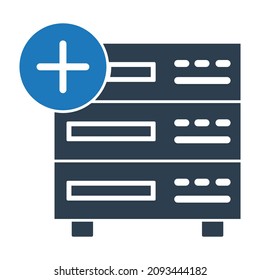 Add server Isolated Vector icon which can easily modify or edit

