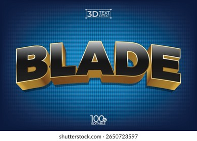 Add sharp style and bold impact to your design with this Blade 3D Text Effect. Perfect for action-themed posters, gaming titles, movie graphics, or edgy branding. The text is fully editable—customize 
