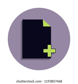 add sheet icon in badge style. One of web collection icon can be used for UI, UX