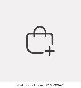 Add shopping bag icon sign vector,Symbol, logo illustration for web and mobile