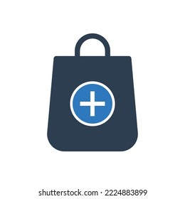 Add Shopping Bag Icon Sign Symbol