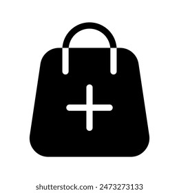 Add To Shopping Bag Icon Vector Symbol Design Illustration