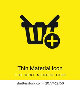 Add To Shopping Basket E Commerce Button minimal bright yellow material icon