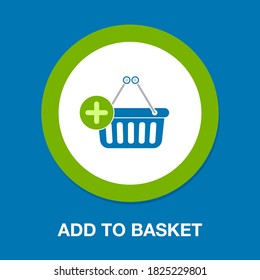 añadir al icono de la cesta de la compra. ilustración plana de añadir al icono vectorial de la cesta de la compra para web
