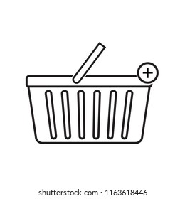 Add to shopping basket icon vector illustration. 
