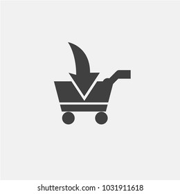 add to shopping cart icon vector illustration. shopping cart icon vector