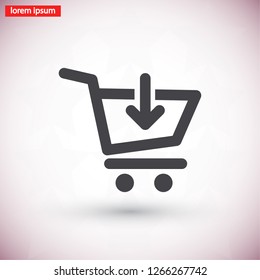  Add to Shopping Cart  icon. Vector  Eps 10 