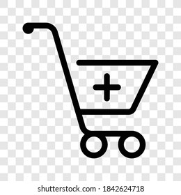 add shopping cart icon vector illustration