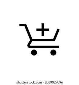 Add shopping cart icon vector