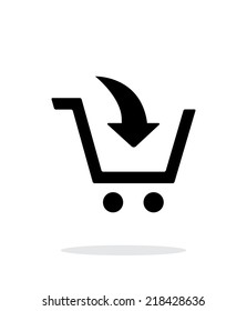 Add to shopping cart simple icon on white background. Vector illustration.