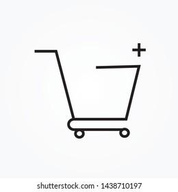 add to shopping cart. Vector Shopping Cart Add to Cart Icon. Modern design flat style icon