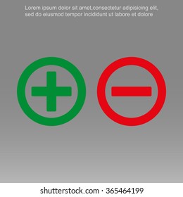 Green Plus Red Minus Vector Illustration Stock Vector (Royalty Free ...