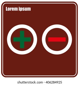 Add sign and delete sign
