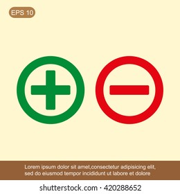 Add sign and delete sign
