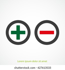 Add sign and delete sign
