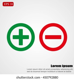 Add sign and delete sign
