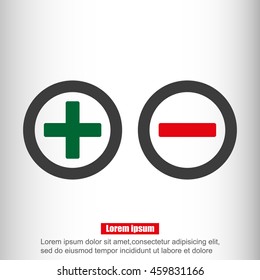 Add sign and delete sign

