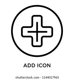 Add sign icon vector isolated on white background for your web and mobile app design, Add sign logo concept
