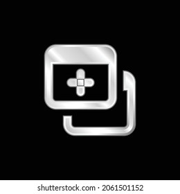 Add silver plated metallic icon