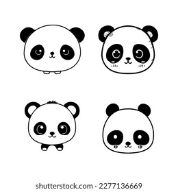 Add some playful panda power to your project with our cute kawaii panda head logo collection. Hand drawn with love, these illustrations are sure to add a touch of cuteness and charm