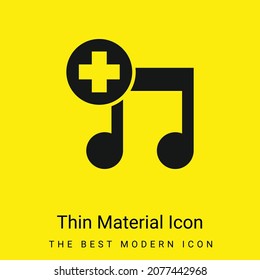 Add Song Interface Symbol minimal bright yellow material icon