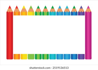  Add a splash of color to your projects with this vibrant pencil frame vector. Ideal for educational designs, art projects, invitations, and creative backgrounds.
